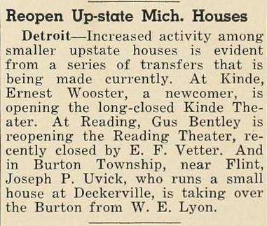 Kinde Theatre - 1941 Article From James